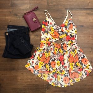 Free People Medium floral tank